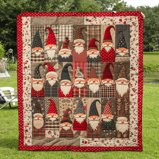 Vintage Gnome Quilted Blanket NCU0TH1043