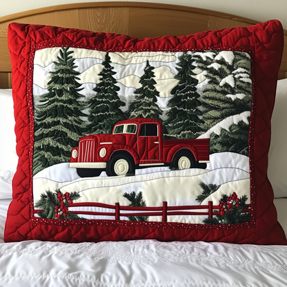 Vintage Holiday Ride Quilted Bedding Pillow Case NCU0NT2126