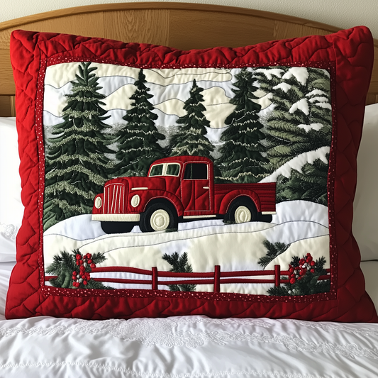 Vintage Holiday Ride Quilted Bedding Pillow Case NCU0NT2126