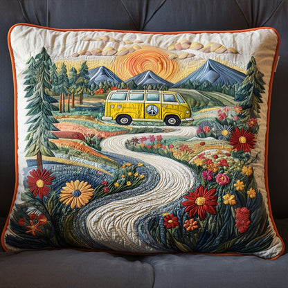 Vintage Wanderlust V2 Quilted Bedding Pillow Case NCU0PT5693