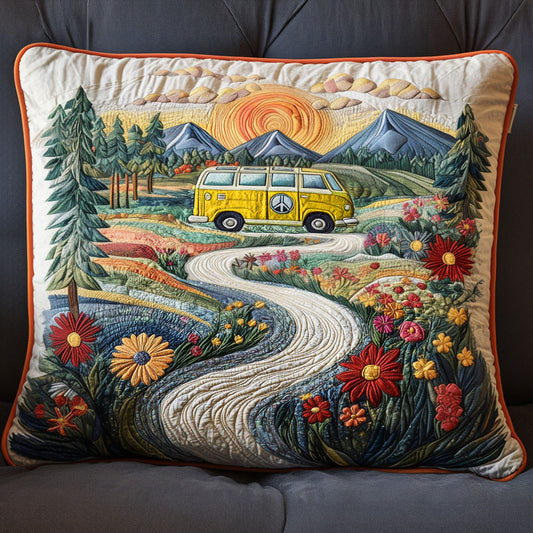 Vintage Wanderlust V2 Quilted Bedding Pillow Case NCU0PT5693