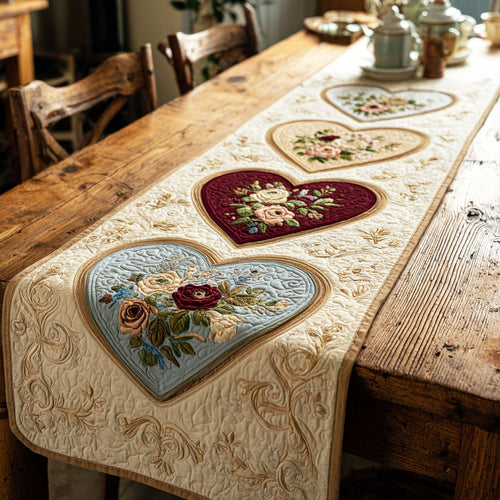 Vintage Bloom Quilted Table Runner NCU0TV1463