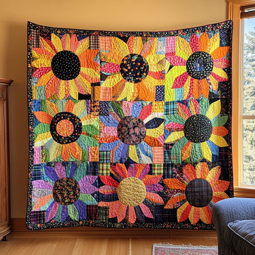 Vintage Bloomscape Quilted Blanket NCU0NT6858