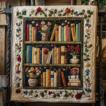 Vintage Book Collection Quilted Blanket NCU0PT6070