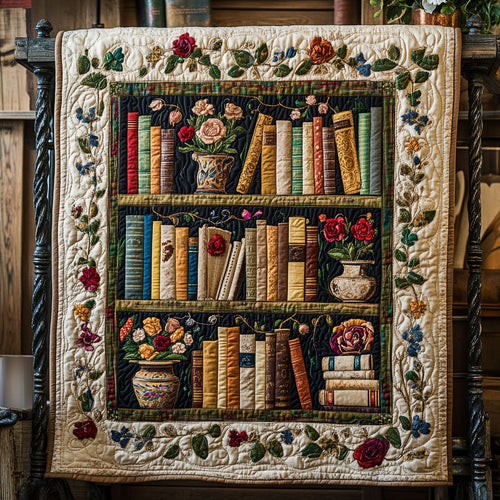 Vintage Book Collection Quilted Blanket NCU0PT6070
