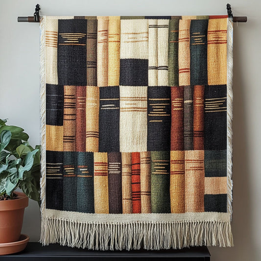 Vintage Book Spines Woven Sofa Blanket NCU0NT4754