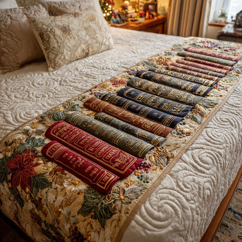 Vintage Booklane Quilted Bed Runner NCU0TV1366