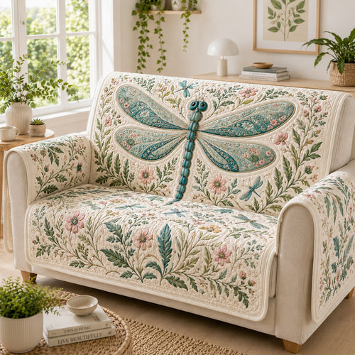 Vintage Botanical Glider Quilted Sofa Cover NCU0VL3834