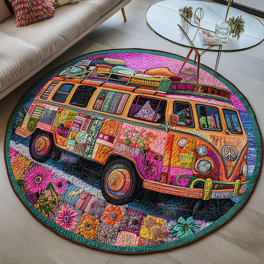 Vintage Camper Dreamscape Quilted Round Mat NCU0PT4267