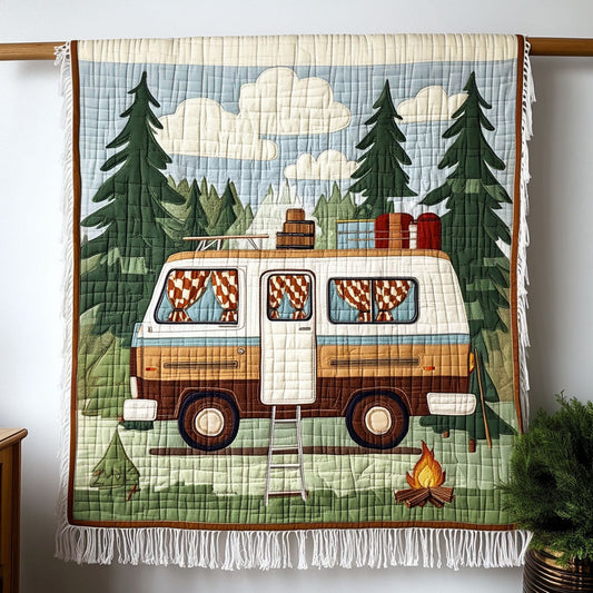 Vintage Camper Getaway Woven Sofa Blanket NCU0NT4763