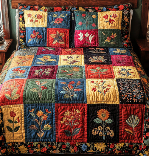 Patchwork 3-Piece Quilted Bedding Set NCU0VT100