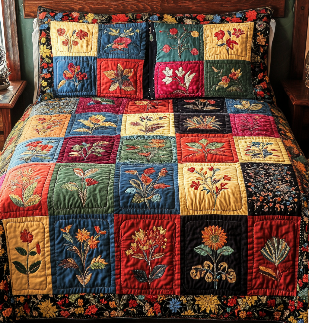 Vintage Charm 3-Piece Quilted Bedding Set NCU0VH1979