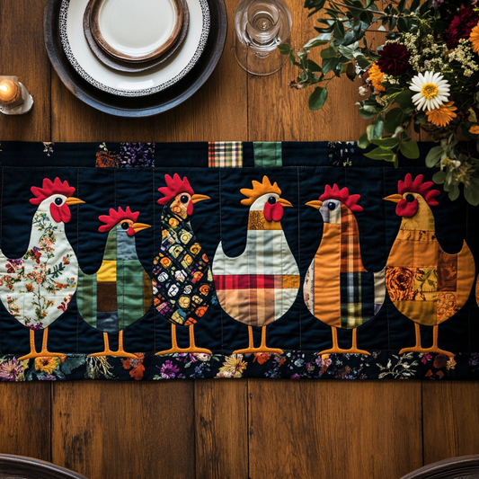 Vintage Chicks Quilted Table Runner NCU0VH2817