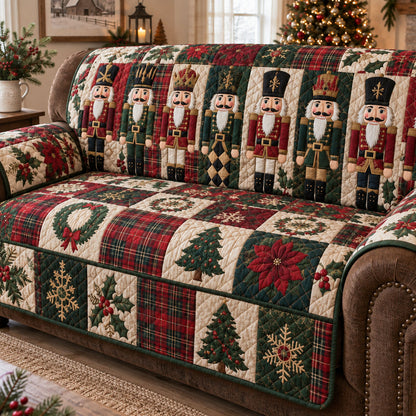 Vintage Christmas Charm Quilted Sofa Cover NCU0PT12194