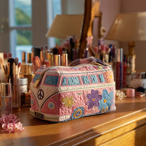 Vintage Daisy Drive Quilted Makeup Bag NCU0PT9440