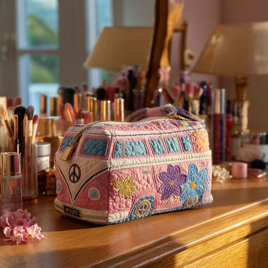 Vintage Daisy Drive Quilted Makeup Bag NCU0PT9440