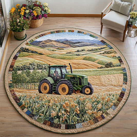 Vintage Farm Quilted Round Mat NCU0PT6374