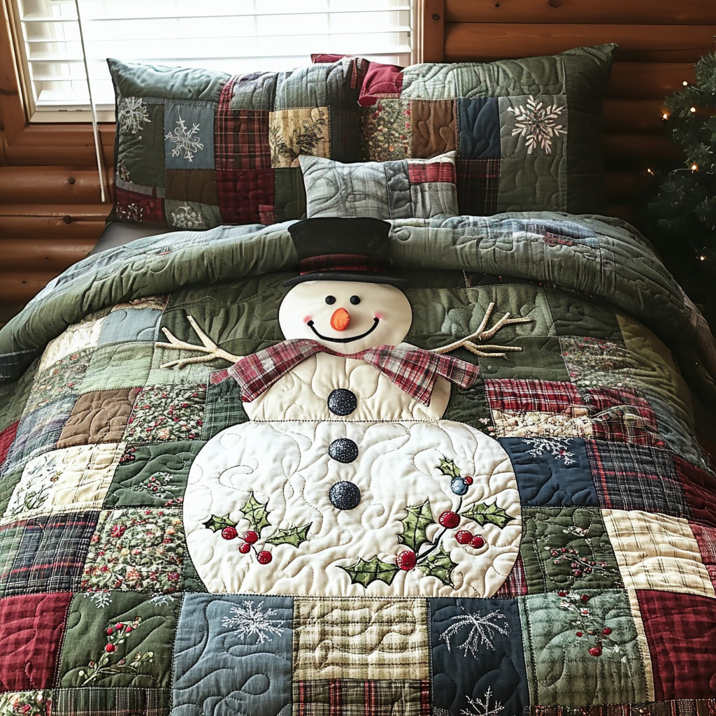 Vintage Frostfall 3-Piece Quilted Bedding Set NCU0DV7803