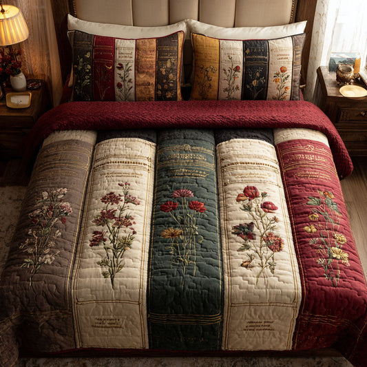 Vintage Garden 3-Piece Quilted Bedding Set NCU0TV141
