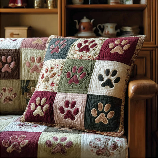 Vintage Garden Paws Quilted Pillow Case NCU0PT11009