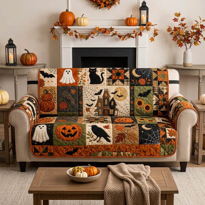 Vintage Halloween Manor Quilted Sofa Cover NCU0HH2088