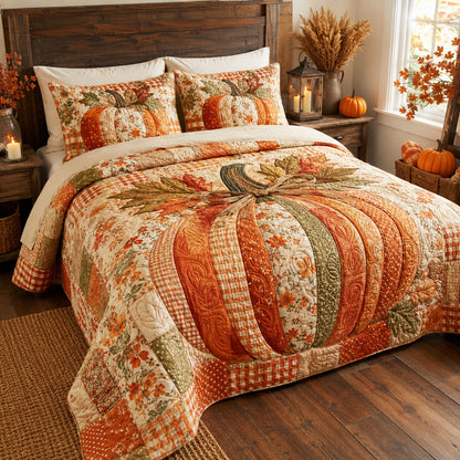 Vintage Harvest 3-Piece Quilted Bedding Set NCU0TV2138
