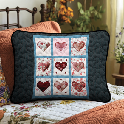 Vintage Heart Charm Quilted Bedding Pillow Case NCU0DK3848