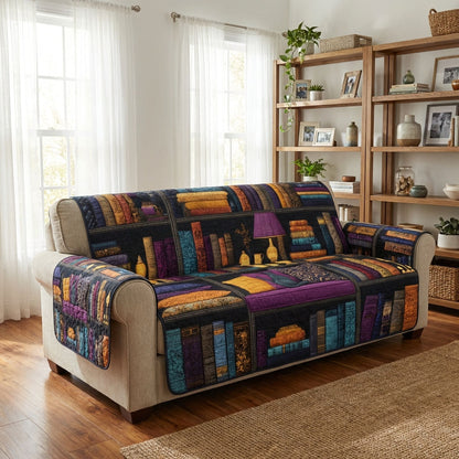 Vintage Library Quilted Sofa Cover NCU0DK12156
