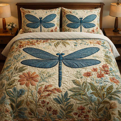 Vintage Mist 3-Piece Quilted Bedding Set NCU0XD2476