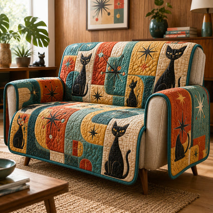 Vintage Panther Orbit Quilted Sofa Cover NCU0VL3961