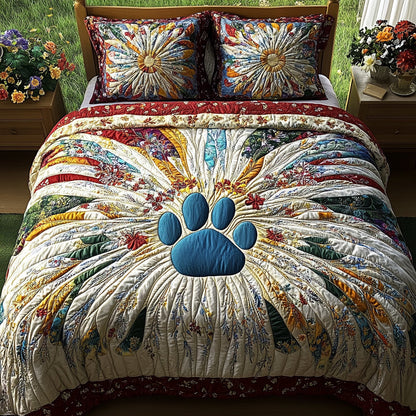 Vintage Patch Paws 3-Piece Quilted Bedding Set NCU0DV8968