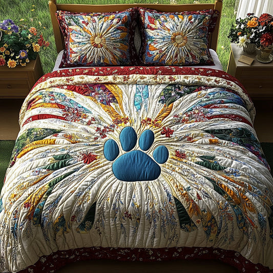 Vintage Patch Paws 3-Piece Quilted Bedding Set NCU0DV8968