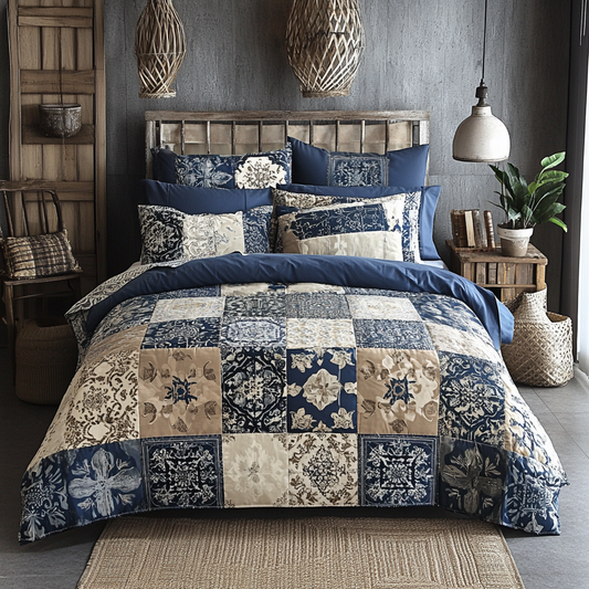 Vintage Patchwork Charm 3-Piece Quilted Bedding Set NCU0VL1005