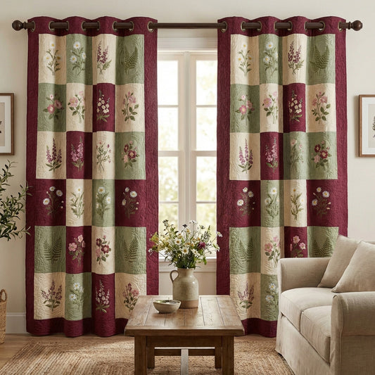 Vintage Patchwork Quilted Curtains NCU0TV1753