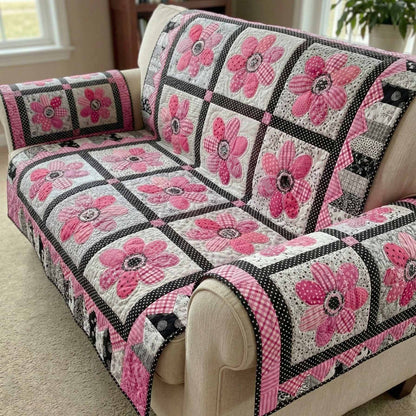 Vintage Petals Quilted Sofa Cover NCU0XD2506