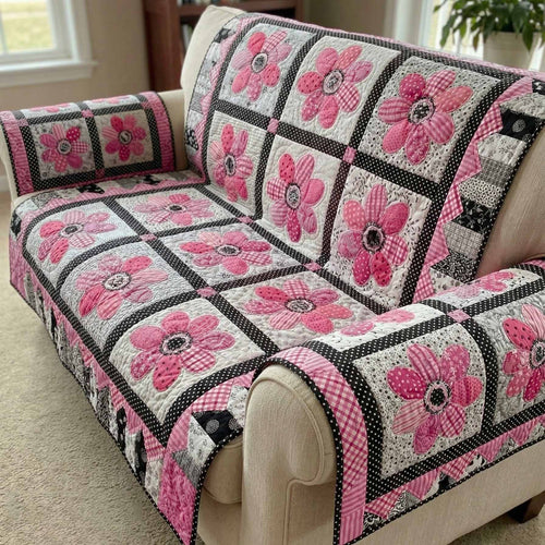 Vintage Petals Quilted Sofa Cover NCU0XD2506