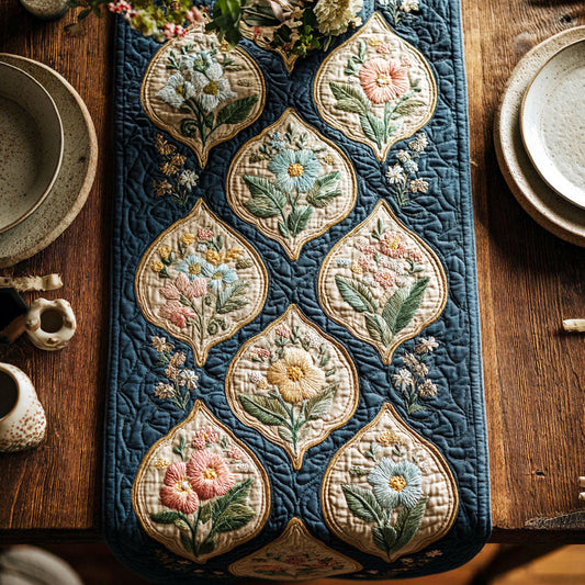 Vintage Petals Quilted Table Runner NCU0TV1534