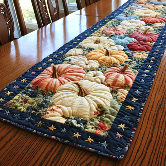 Vintage Pumpkin Quilted Table Runner NCU0DK9119