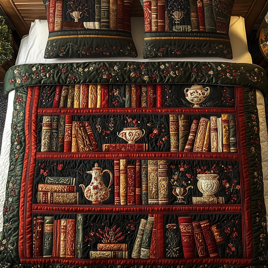 Vintage Reads 3-Piece Quilted Bedding Set NCU0VH879