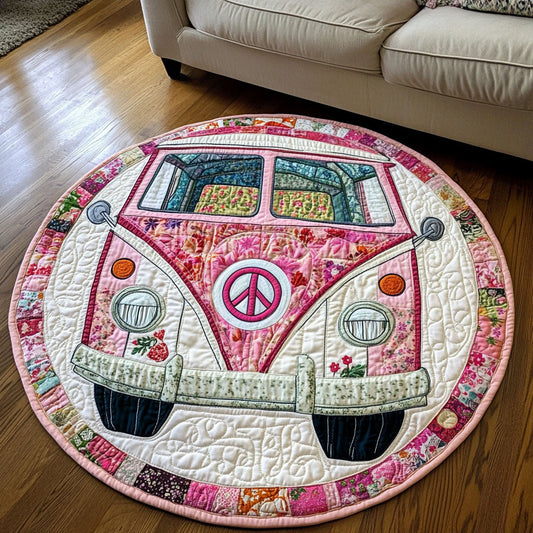 Vintage Rose Cruiser Quilted Round Mat NCU0NT4199