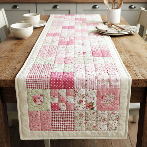 Vintage Rose Quilted Table Runner NCU0TV1498