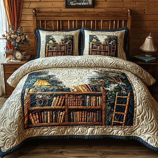 Vintage Shelf 3-Piece Quilted Bedding Set NCU0DV6202
