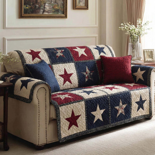 Vintage Stars Quilted Sofa Cover NCU0XD2256