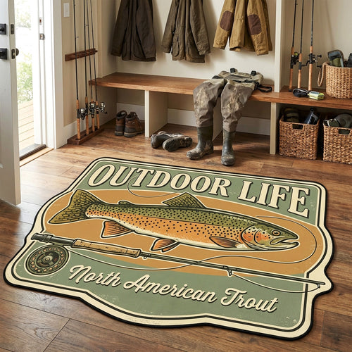Vintage Trout Custom Shape Area Rug NCU0TV1857
