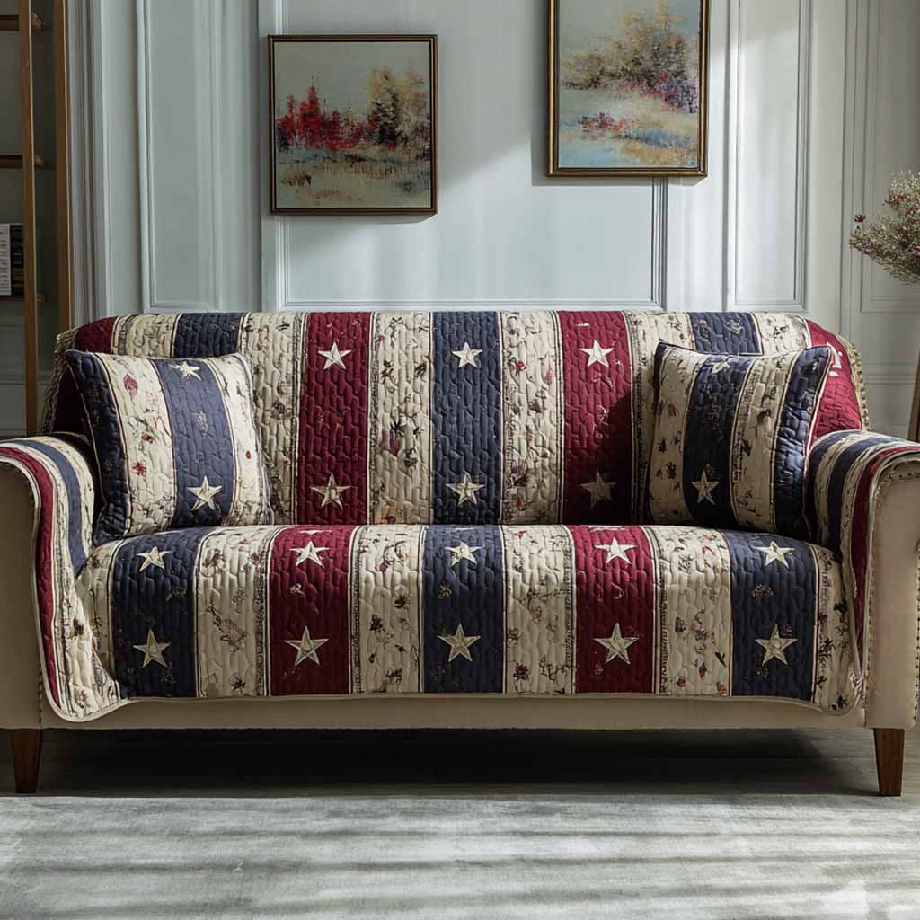 Vintage Union Quilted Sofa Cover NCU0XD2300