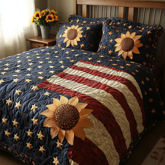 Vintage Valor 3-Piece Quilted Bedding Set NCU0DV3976