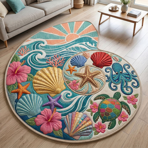 Vintage Velvet Nautilus Custom Shape Area Rug NCU0PT11687