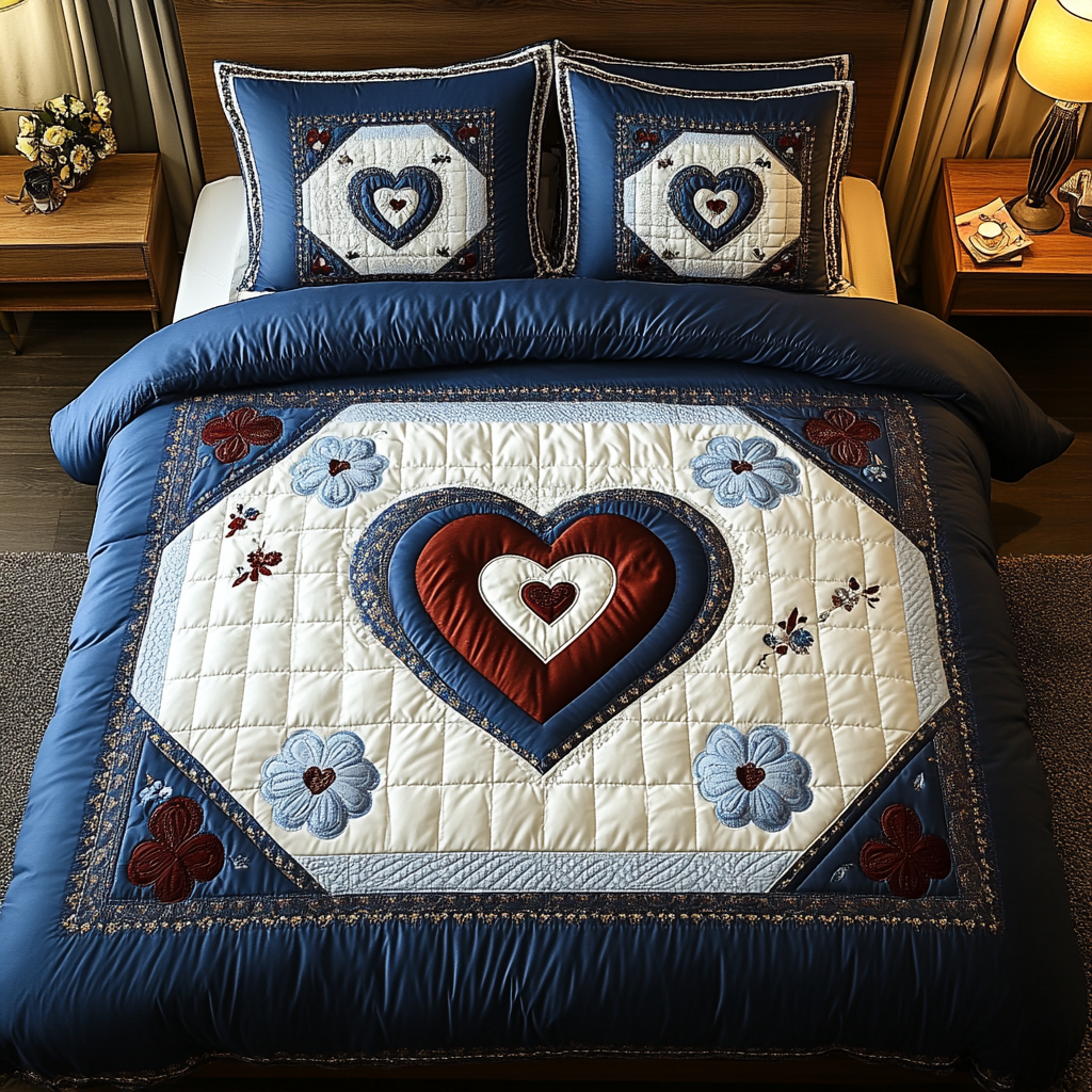Vintage Vibes 3-Piece Quilted Bedding Set NCU0DK3117