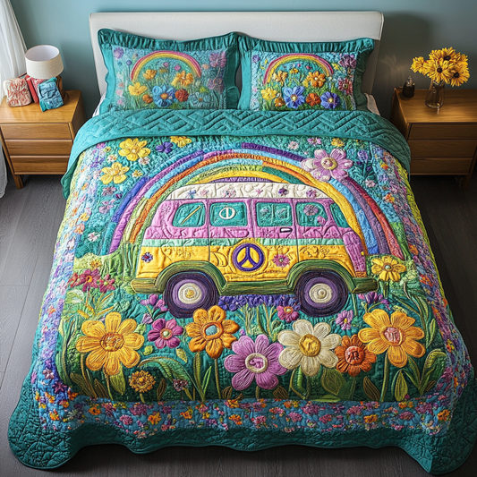 Vintage Vibes 3-Piece Quilted Bedding Set NCU0VH2787
