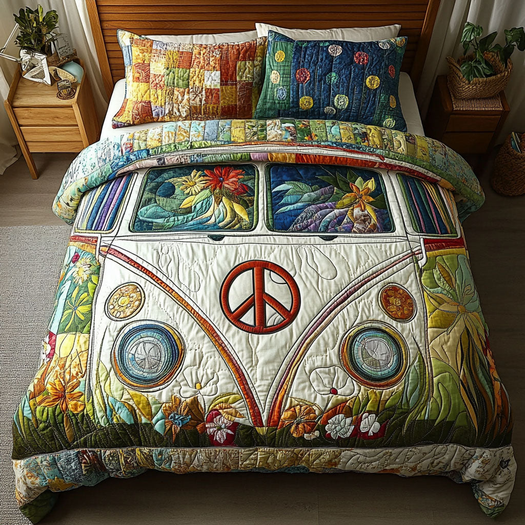 Vintage Vibes Dreamscape 3-Piece Quilted Bedding Set NCU0PT4249
